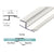 CRL Polycarbonate 180° H-Jamb Strike w/ Vinyl Insert for 3/8" Glass