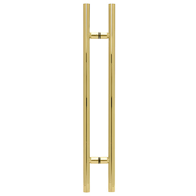 CRL 48" Polished Brass Ladder-Style Glass Door Pull Handle