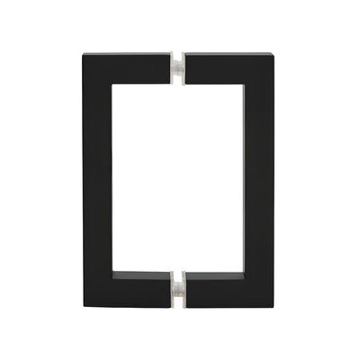CRL Matte Black 6x6 SQ Square Tubing Back-to-Back Glass Door Pull
