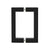 CRL Matte Black 6x6 SQ Square Tubing Back-to-Back Glass Door Pull