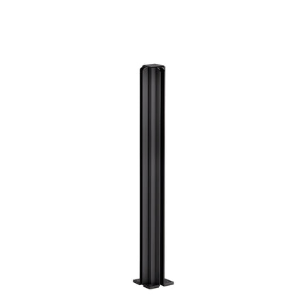 CRL D990DU18CR dark bronze anodized 18 in. aluminum 90 corner partition post with U-channel glazing for 1/4 in. glass