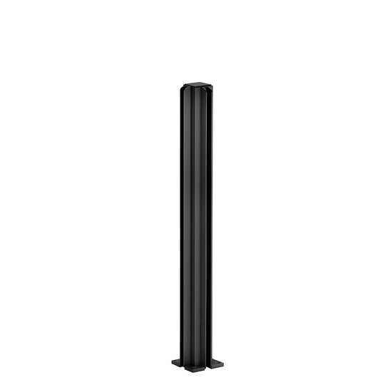 CRL D990DU18CR dark bronze anodized 18 in. aluminum 90 corner partition post with U-channel glazing for 1/4 in. glass