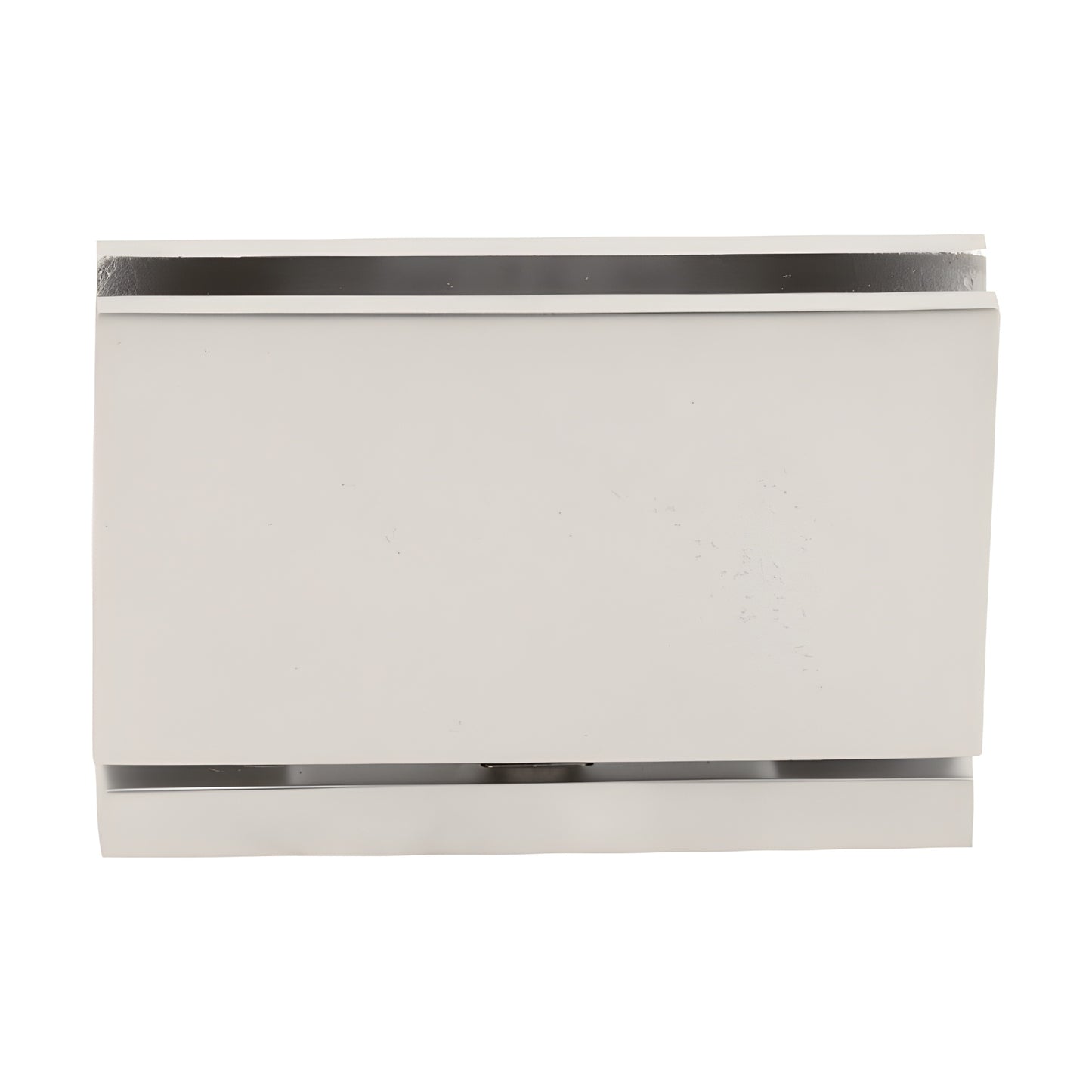 CAR01SN satin nickel squared brass pivot hinge for 8-10mm glass shower door, top-and-bottom mount, self-centering.