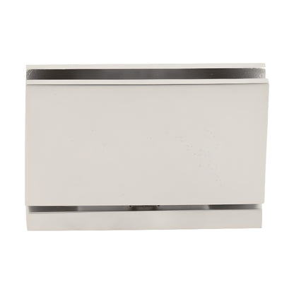 CAR01SN satin nickel squared brass pivot hinge for 8-10mm glass shower door, top-and-bottom mount, self-centering.