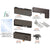 CRL Black Bronze Anodized Patch Door Kit w/ Lock, Transom & Sidelites