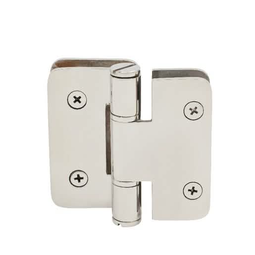CRL Zurich 02 Series Glass-to-Glass Bi-Fold Hinge - Polished Stainless, 180° Outswing