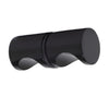Matte black solid-brass Crescent back-to-back shower door knob, 1" diameter (SKU SDK140MBL)