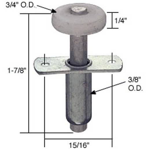 CRL 3/4" Bi-Fold Door Top Guide Wheel - Durable, Smooth Sliding for Closet Doors