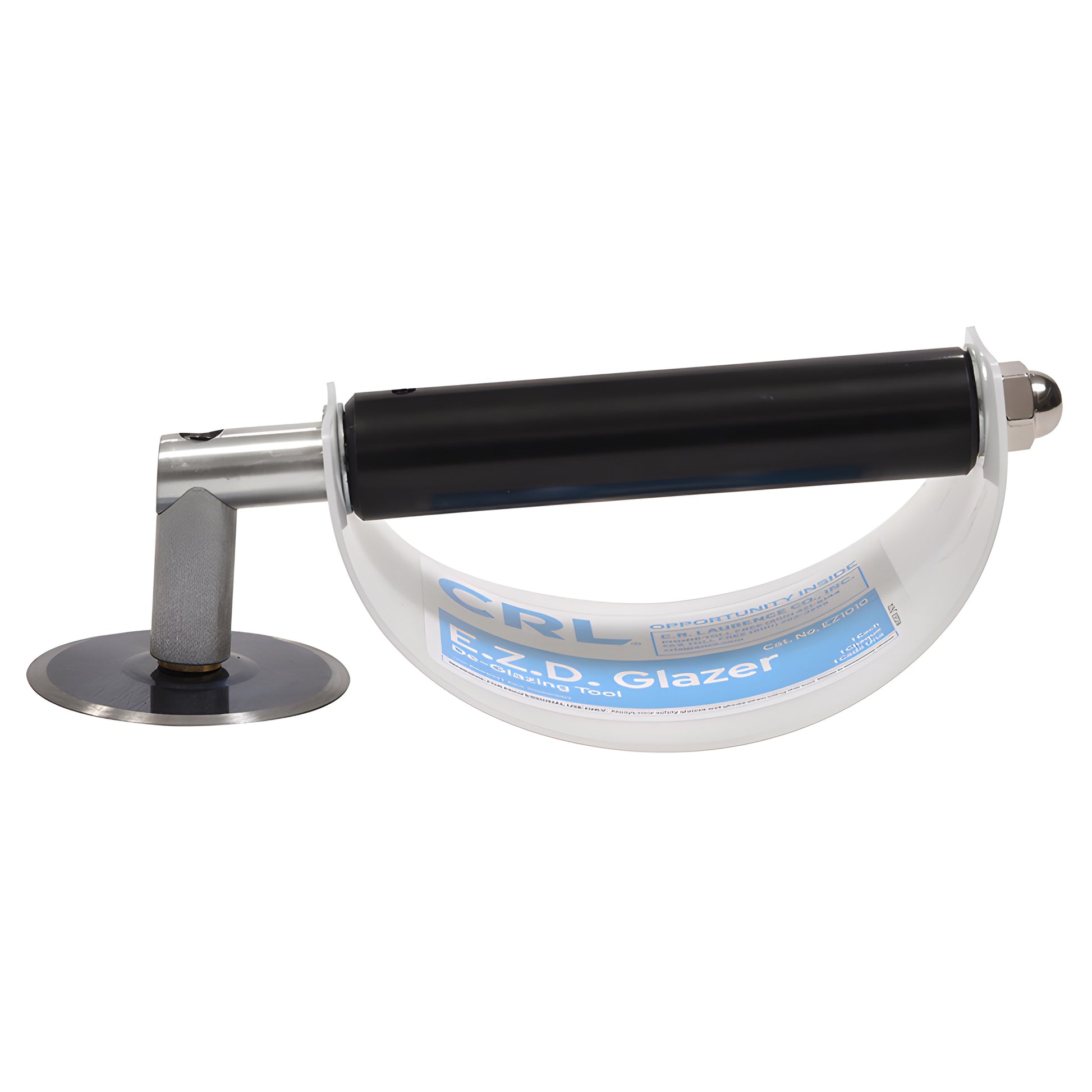 CRL EZ1010 deglazing tool - white plastic hand guard, black handle and round metal blade