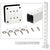 CRL Sky White 42in Cable Railing Post Kit - Flip-Toggle Ready