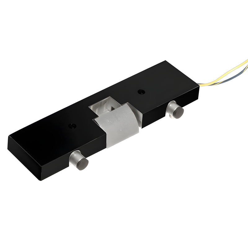 Matte black aluminum electric strike keeper for stile doors, fail-secure, CRL compatible (SKU ESK1SDMBL)