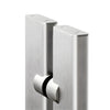 LAT34FLP24BS brushed stainless double-sided flush-mount glass door pull, 24in tall, 2-3/4in diameter