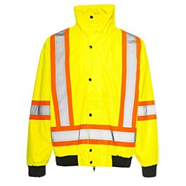 6 - in -1 Winter Traffic Jacket, 4" Reflective Tape, Yellow, 3XL- 1 Each
