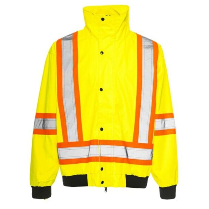 6 - in -1 Winter Traffic Jacket, 4" Reflective Tape, Yellow, X Large- 1 Each