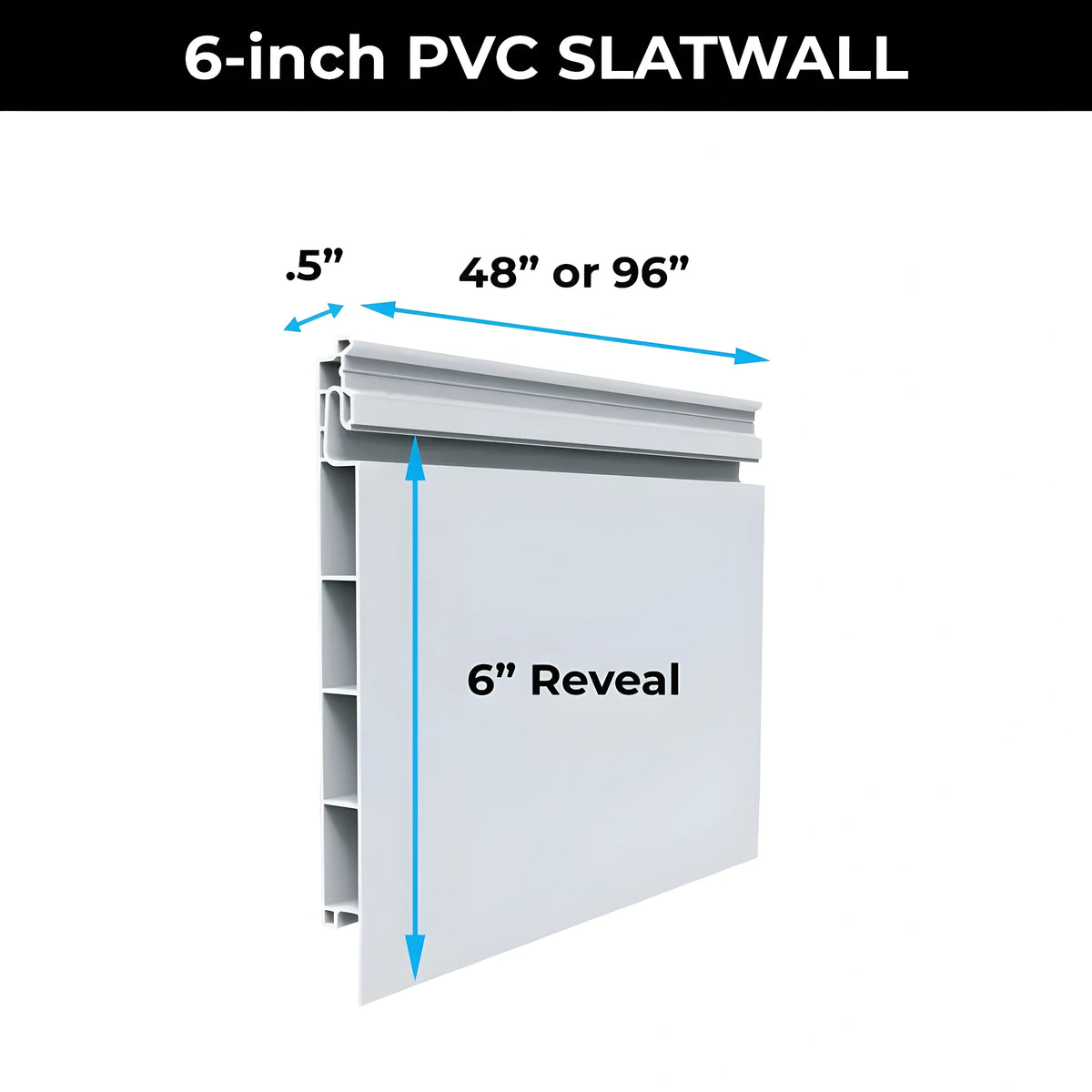6 inch PVC slatwall