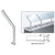 CRL D999 23" Right-Hand Open-End Satin Anodized Sneeze Guard Post