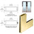 CRL Polished Brass Full-Frame Door 5-1/2" Wide-Stile Clad