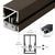 CRL-U.S. Alum Deep Division Bar w/ Vinyl 1-3/4x2-3/4, 24' Dark Bronze