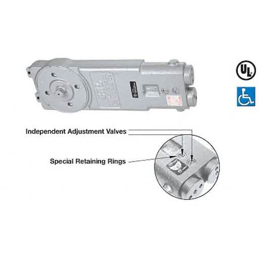 CRL Diamond Style Spindle Exterior 105º Hold Open Retrofit Concealed Closer Body