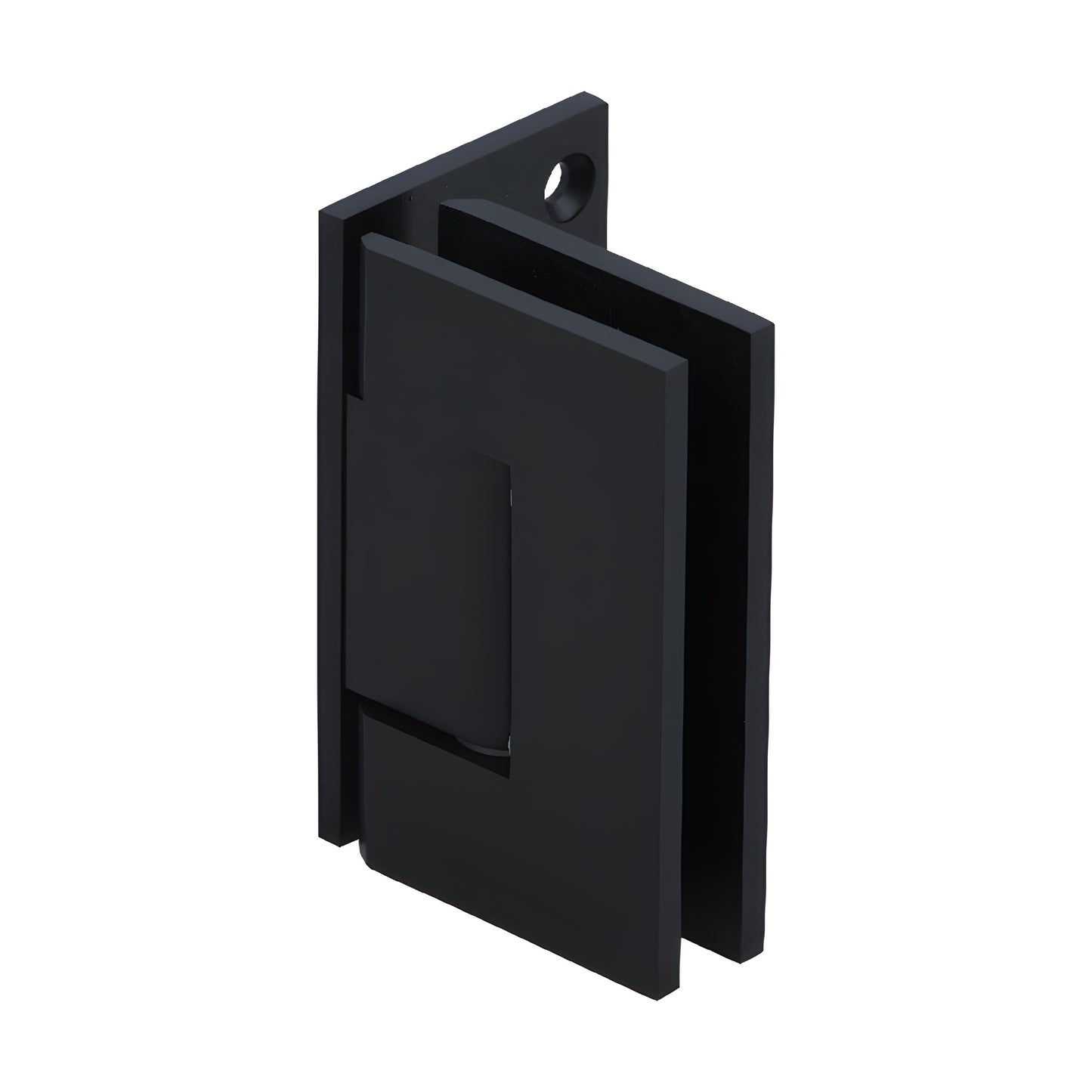 GEN0440RB oil-rubbed bronze Geneva wall-mount shower door hinge for 8-12mm glass, solid brass, self-centering.