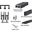 CRL Flat Black Sliding Glass Door Track D609/D602 with Nylon Wheels