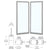CRL-U.S. Aluminum Clear-Anodized Custom Narrow Stile Entry Door Pair
