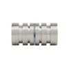 Brushed nickel solid brass back-to-back glass door knob, contemporary 1-3/16 (30mm) diameter - SKU SDK106BN