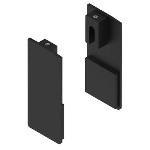 CRL70 Matte Black Top Track Wall Mount Kit End Cap - Sleek, Durable Finish