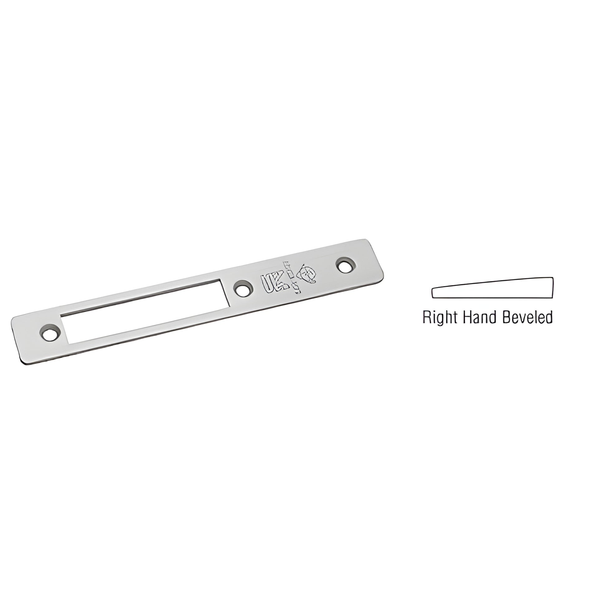 Adams Rite CRL aluminum right-hand beveled faceplate 1" x 6-7/8" for MS1853 long-throw deadlocks (SKU 18310AL)