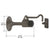 CRL Dark Bronze Heavy-Duty Wall-Mounted Door Stop with Hook & Holder