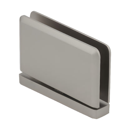 SRPPH01SN satin nickel brass pivot hinge for 1/2" (12mm) tempered glass - beveled, head/sill mount.