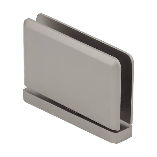 SRPPH01SN satin nickel brass pivot hinge for 1/2" (12mm) tempered glass - beveled, head/sill mount.