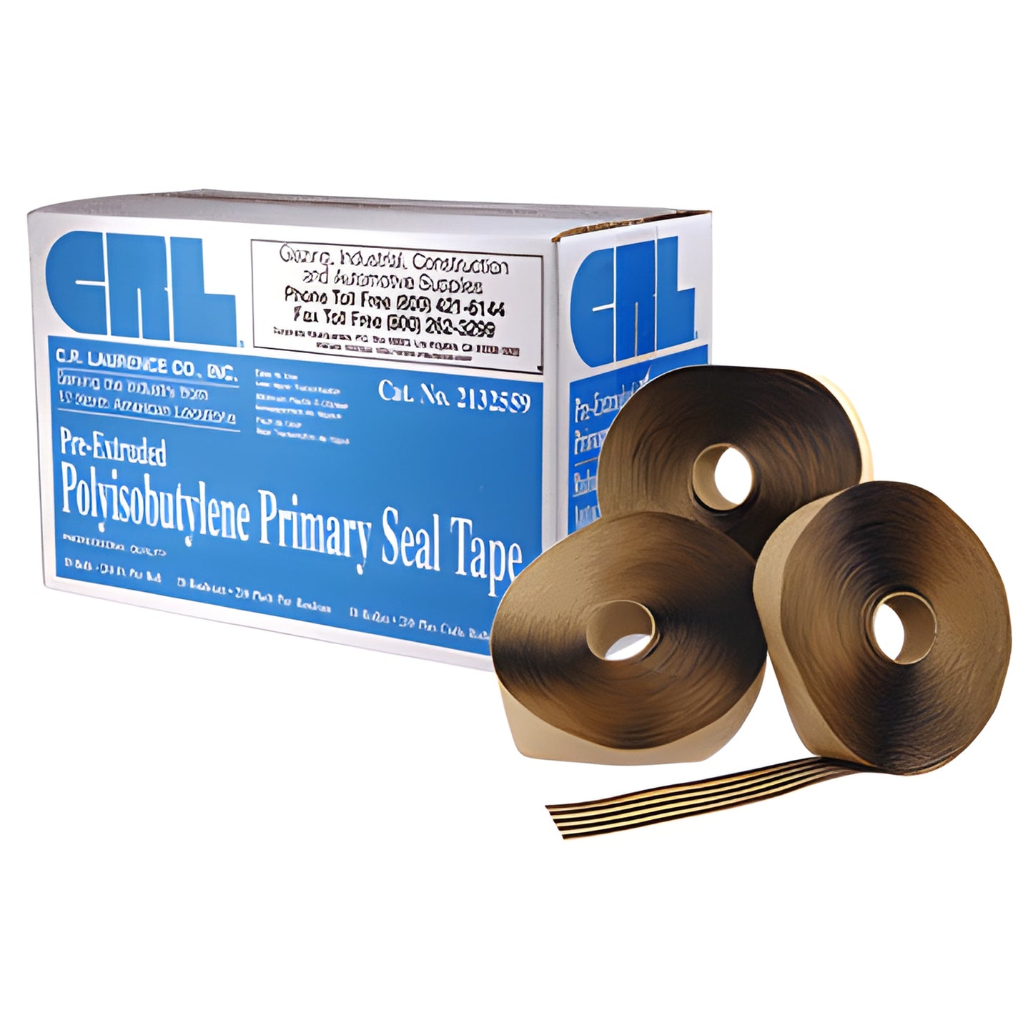 CRL polyisobutylene primary seal tape rolls with blue box, 3/32 in (2.4 mm) diameter - SKU 2132559
