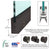CRL Black Bronze 1/2 in Glass 4 in Square Door Rail with Lock 35-3/4 in
