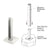 CRL Sky White AWS Steel 90-Degree Corner Stanchion Rectangular Posts