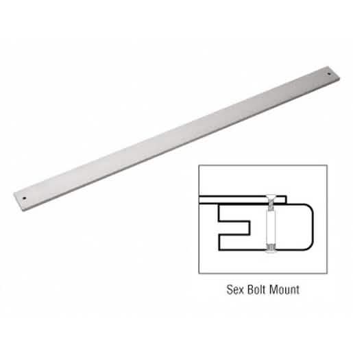 CRL 36-Inch Satin Aluminum Door Bumper Bar - Durable Extruded Aluminum Design