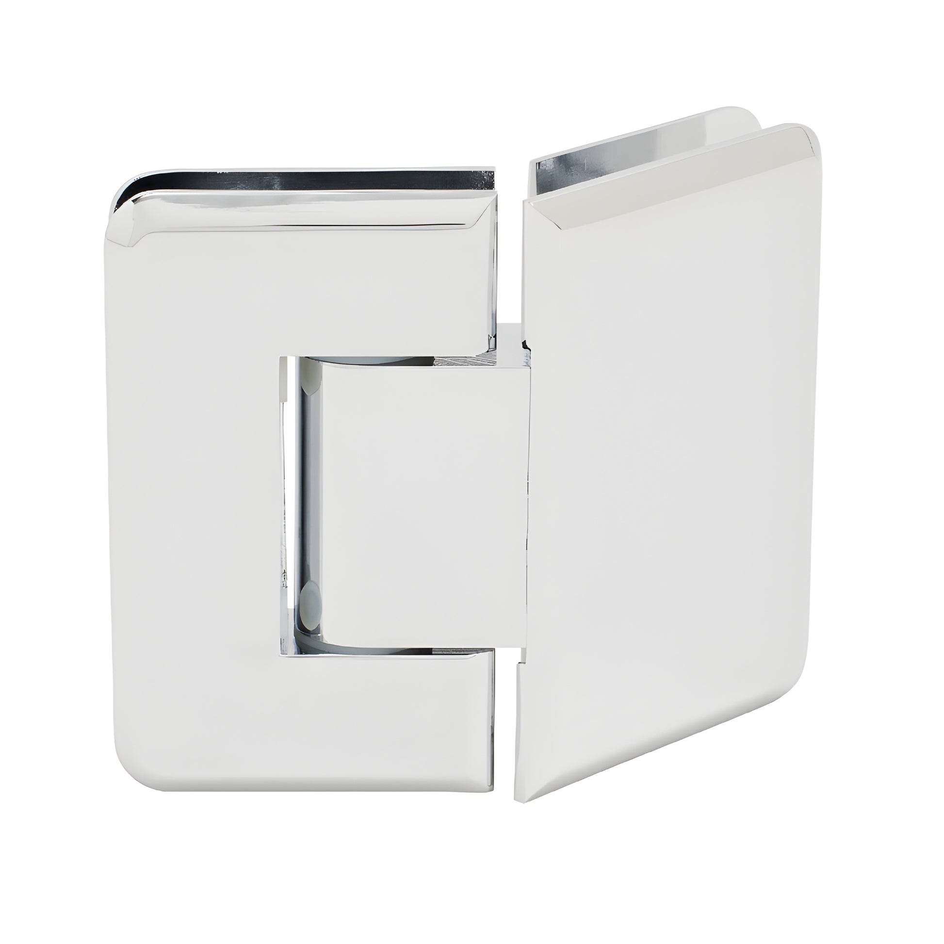 P1N345CH polished chrome Pinnacle adjustable glass-to-glass shower hinge, 135 beveled brass hinge for 8-12mm glass