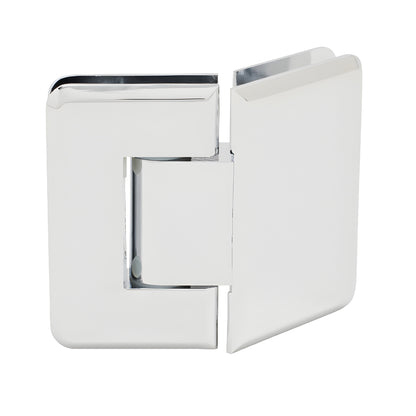 P1N345CH polished chrome Pinnacle adjustable glass-to-glass shower hinge, 135 beveled brass hinge for 8-12mm glass