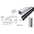 CRL AWS 36in 180 Rectangular Glass Door Center Post Kit 2x2-5/8in