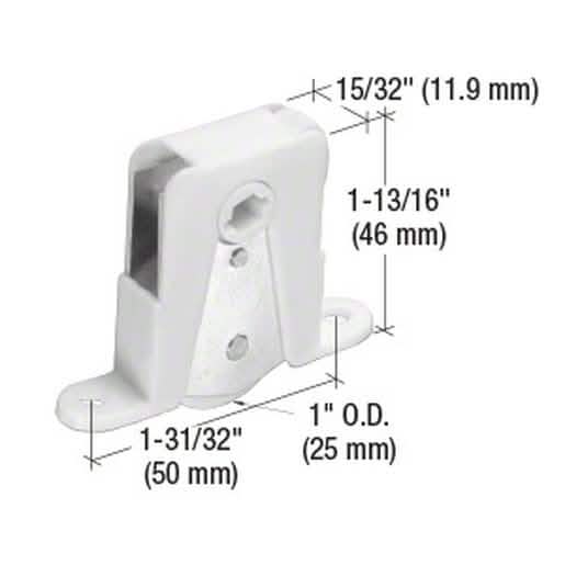 CRL 1" Nylon Sliding Screen Door Bottom Roller for smooth, durable sliding action.