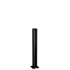 Dark bronze anodized 12 in. square aluminum partition end post with U-channel glazing and base plate for 1/4" glass.