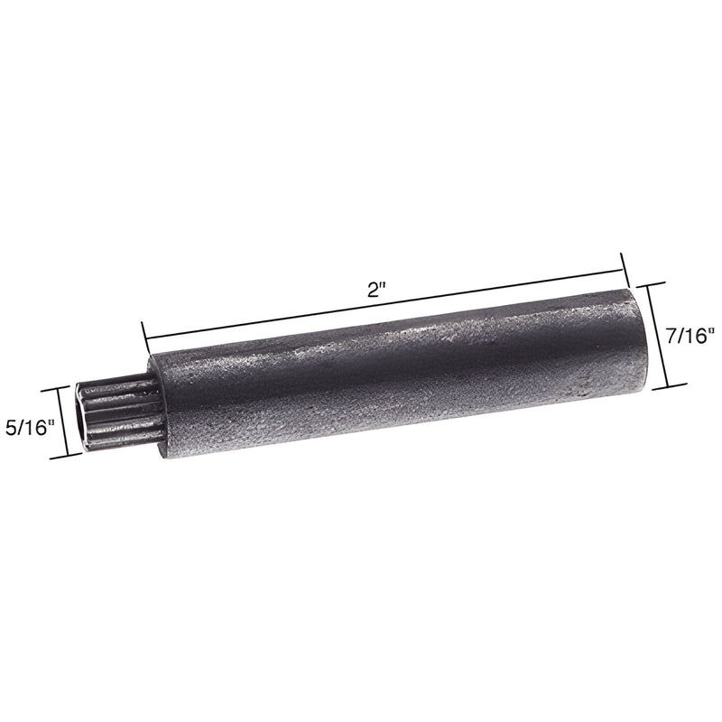 CRL diecast crank handle extension R7014 - 2" long, 5/16" spline, textured dark finish for crank-out/top-vent windows