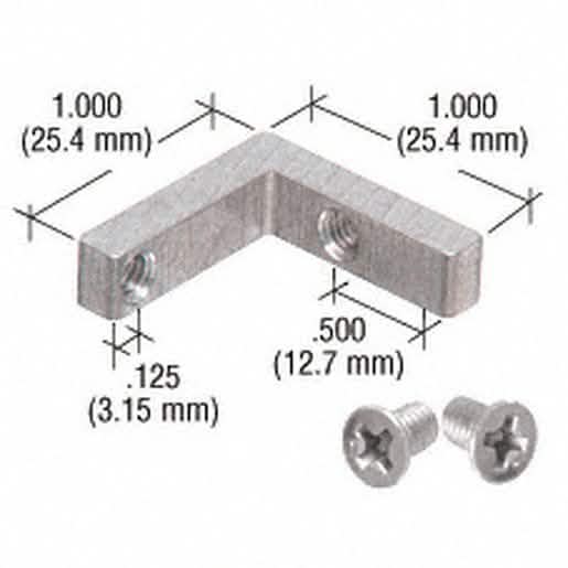 CRL Lower Frame Corner & Screws for Fixed Glass Frame - Durable and Easy to Install