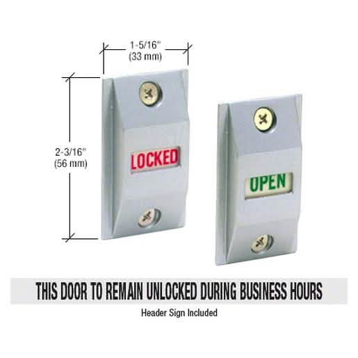 CRL Aluminum Opened/Locked Lock Indicator - Enhance Security with Clear Status Display