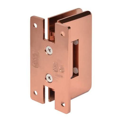 Rose Gold Cologne 337 Series Adjustable Wall Mount 'H' Back Plate Hinge for Glass Doors