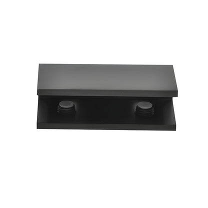 NDC40RB oil-rubbed bronze no-drill brass fixed-panel clamp with clear gasket and two mounting screws.