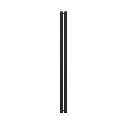 Matte black O-style square tubular shower door handle, stainless steel, back-to-back for 3/8" glass - SKU HPH480MBL
