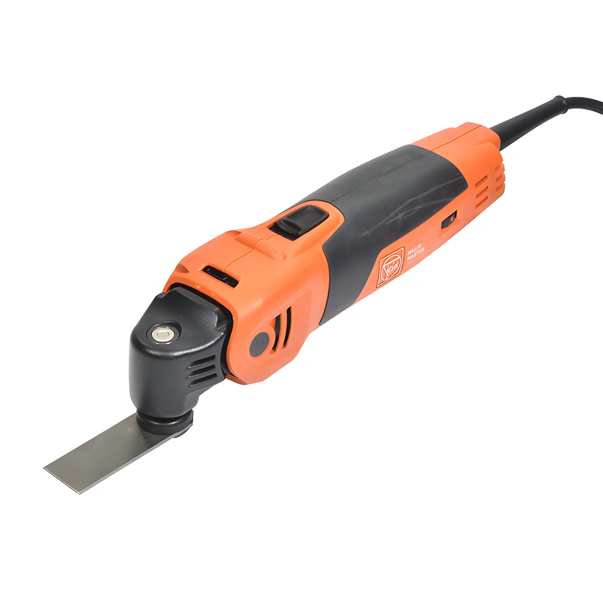 FEIN FK20618 electric oscillating sealant cutter kit in orange case with blades, handle, cord and accessories