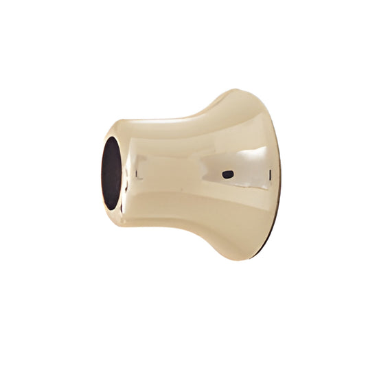 Polished nickel brass wall mount bracket for tempered glass shower bars (SKU S3PN)