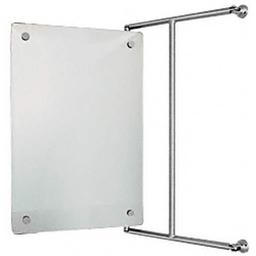 CRL Brushed Nickel Frameless Pivot Mirror 15"x23" - Sleek, Modern Bathroom Design